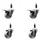 Service Caster 3'' Semi Steel Swivel 7/8'' Expanding Stem Caster Set 2 Total Lock Brakes, 4PK SCC-EXTTL20S315-SSR-2-S-2-78 - alternate 1